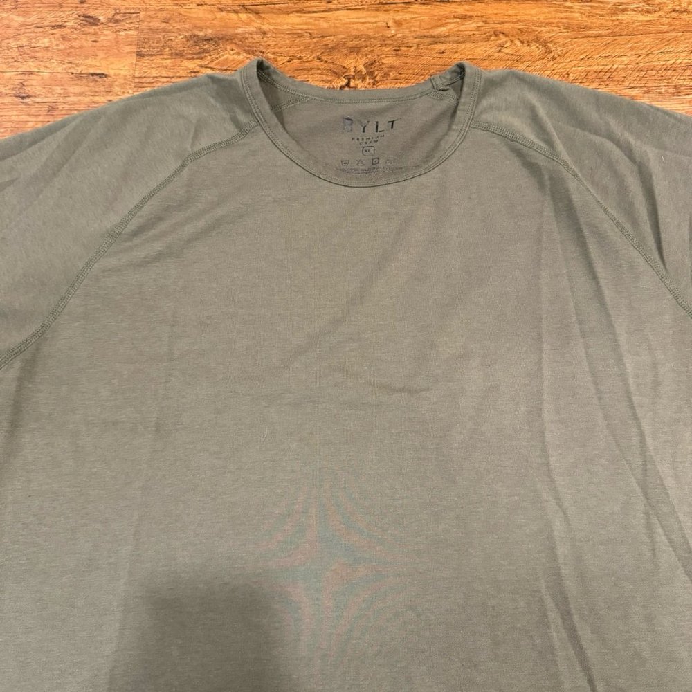 BYLT Premium Basics Green Crewneck Casual Essential Short Sleeve T Shirt Men 2XL